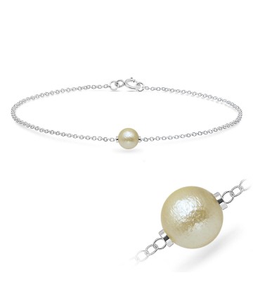 Cotton Pearl Silver Bracelets BRS-518-CTP02